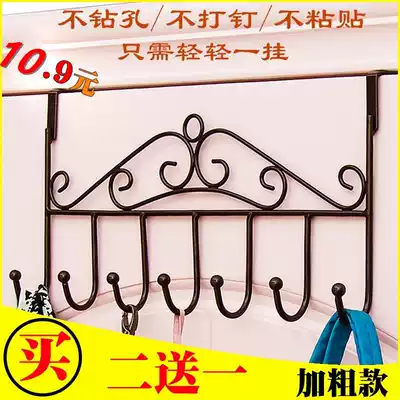 Clothes hook iron rack door on the back of the door wall hanging back door top adhesive hook door rear clothes hanging home kitchen