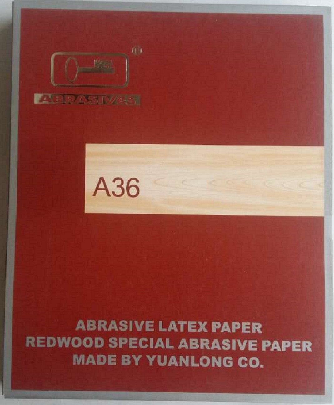 A36 gold key woodworking dry sandpaper A36 red wood furniture lacquered surface polished dry frosted sand paper 100 sheets