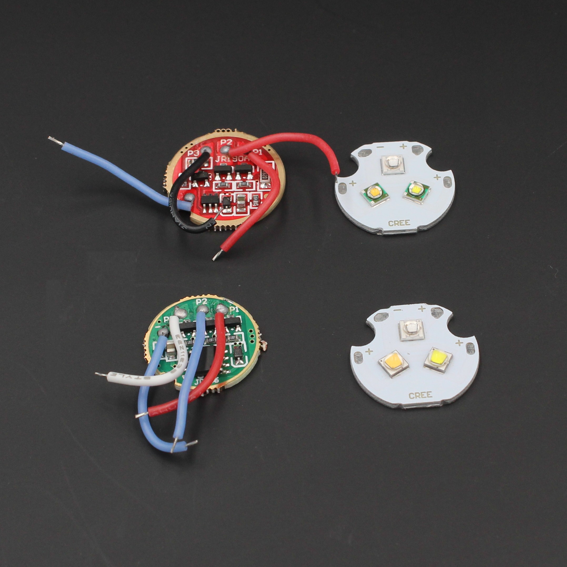Three light source jade flashlight accessories Bulb drive XPE bulb R5 bulb matching use