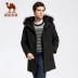 Áo khoác cotton lạc đà nam mùa đông thời trang dài trùm đầu kinh doanh bình thường nam thanh niên ấm áp áo bông - Trang phục Couple áo gió nam Trang phục Couple