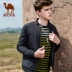 Quần áo cotton nam Camel Wo cổ áo bóng chày rắn màu sắc giản dị ấm áp thanh niên cotton quần áo nam mùa đông áo khoác nam quần áo mùa đông - Đồng phục bóng chày áo khoác nam đẹp Đồng phục bóng chày