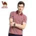 Lạc đà hè mới giới trẻ kinh doanh thời trang giản dị áo thun ngắn tay nam thêu ve áo tiêu chuẩn polo áo Polo