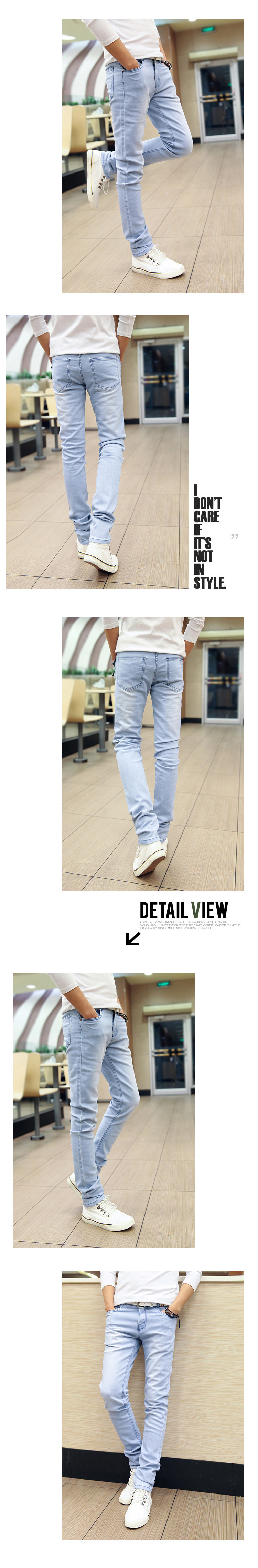 Jeans pour adolescent pieds Slim pour été - Ref 1462191 Image 6