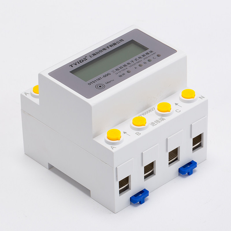 Shanghai Taiyi three-phase meter three-phase four-wire electronic electrical measurement module distribution box rail meter DTS1187