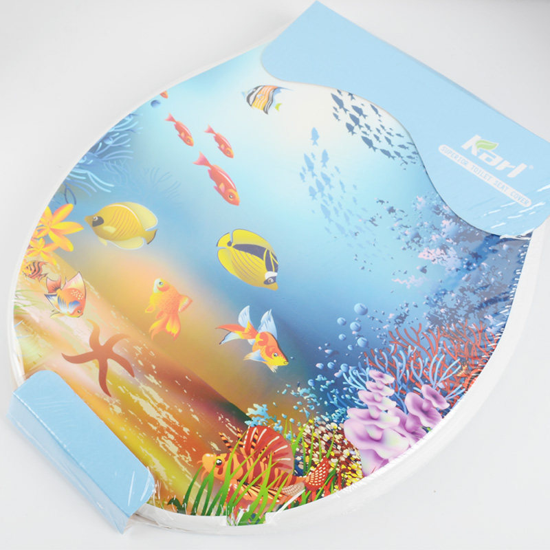 New Pint Price Fashion Personality Thickened Toilet Lid Toilet Seat Ring PVC Toilet Lid Toilet Lid