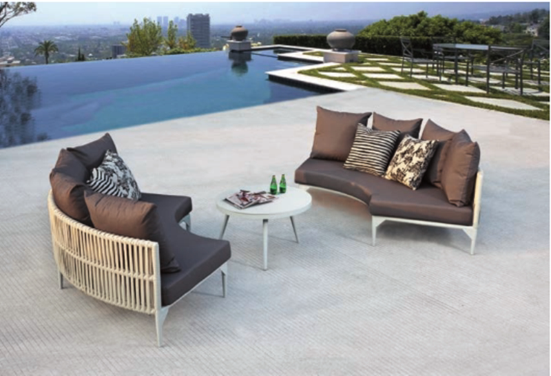 Outdoor arc vine sofa villa balcony combined round casual chair creative imitation vine vine sofa