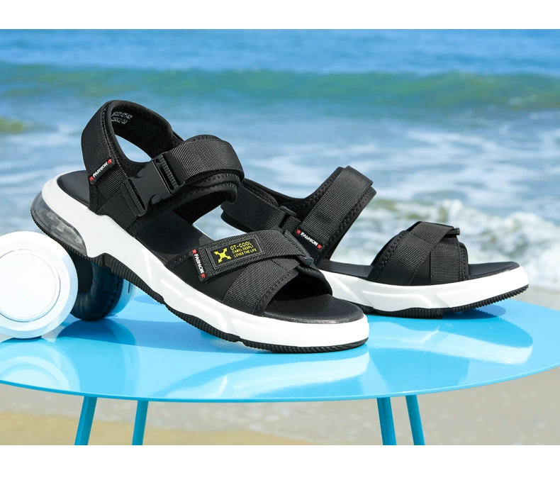 Dép thể thao lạc đà nam đệm không khí giày đi biển bình thường 2019 hè mới xu hướng ngoài trời Giày nam thanh niên Hàn Quốc - Sandal