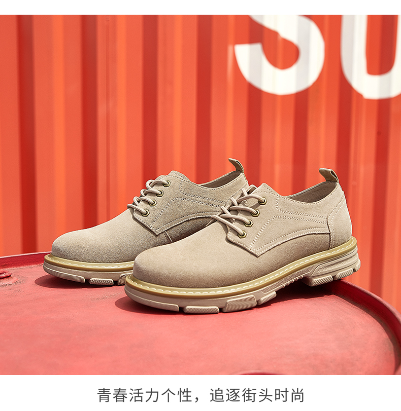Giày nam Camel 2019 mùa thu mới dụng cụ retro giày da nam hoang dã giày thường đầu to giày thấp - Giày thấp giày anta nam