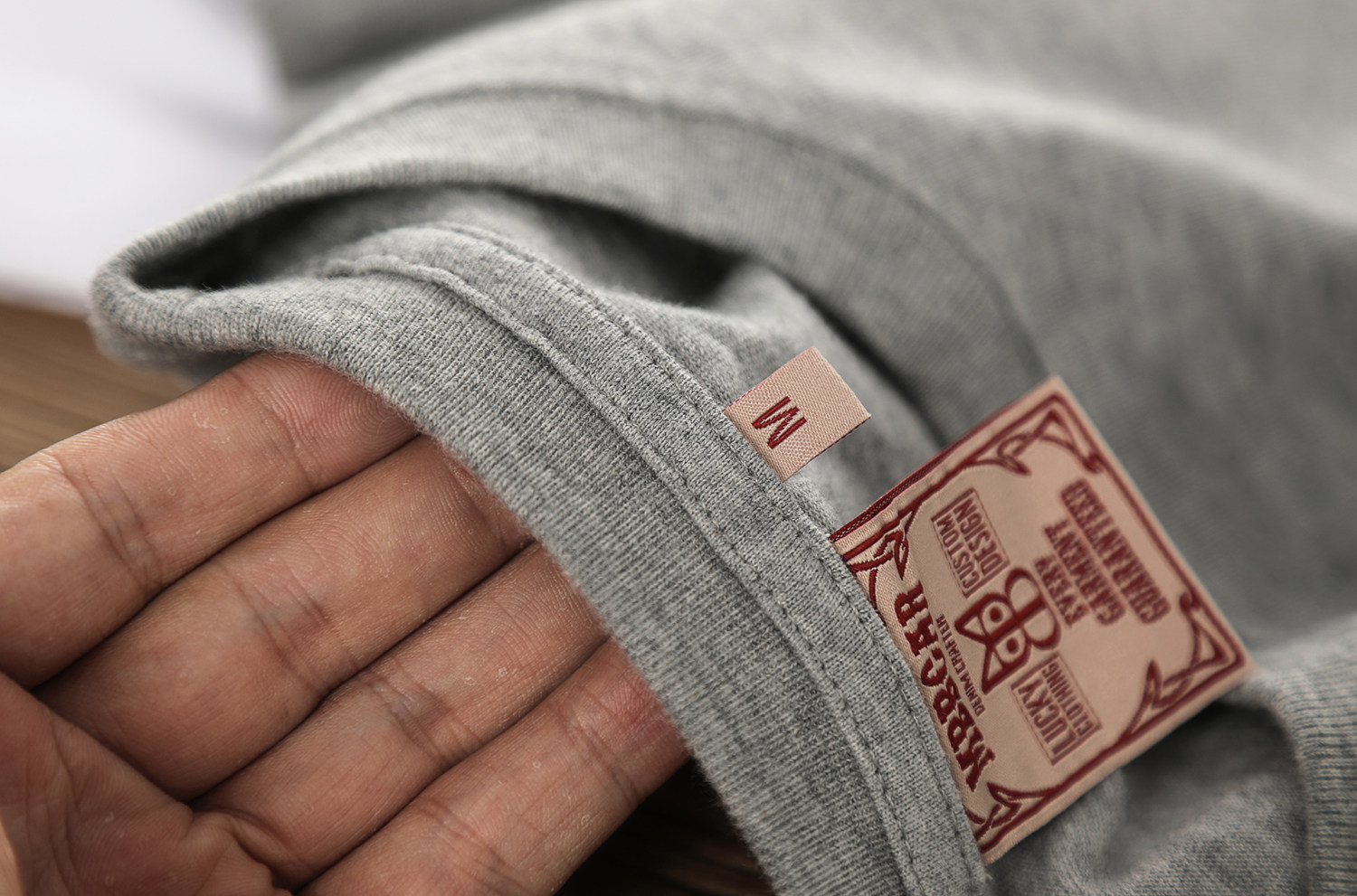 270g тяжеловес хлопок Перевернуть прошлое фонд длинный рукав T -Shirt mbbcar узкий Амеа Казах твердый поездка свитер, mbbcar/窄幅 