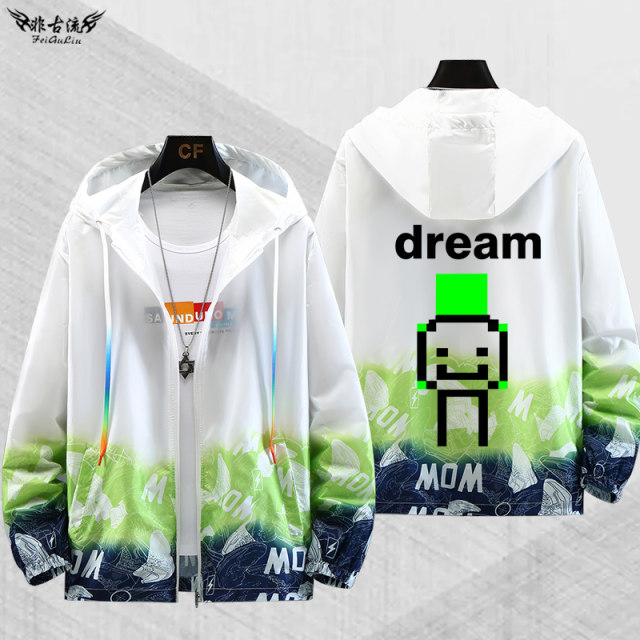 Minecraft Creeper Dream Master MC ເຄື່ອງນຸ່ງປ້ອງກັນແສງແດດ peripheral ສໍາລັບນັກຮຽນແລະເດັກນ້ອຍທີ່ສູງອາຍຸ summer jacket ບາງໆ