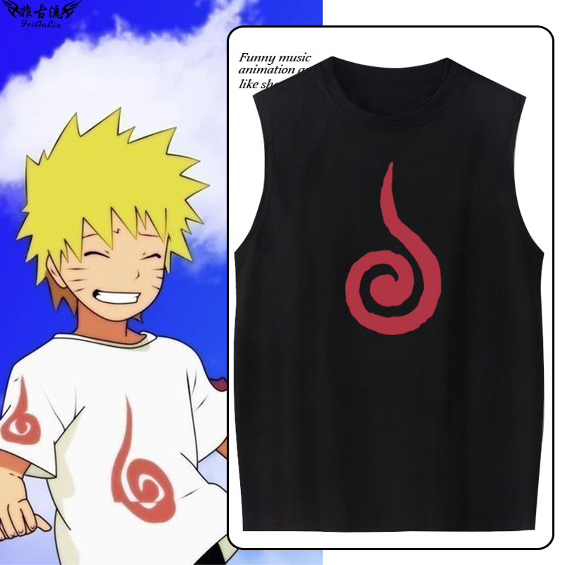 Naruto-Style Sleeveless Vest for Boys and Girls, Anime Vest, Pure Cotton, Summer Clothes for Older Children Naruto-Style Sleeveless Vest for Boys and Girls, Anime Vest, Pure Cotton, Summer Clothes for Older Children