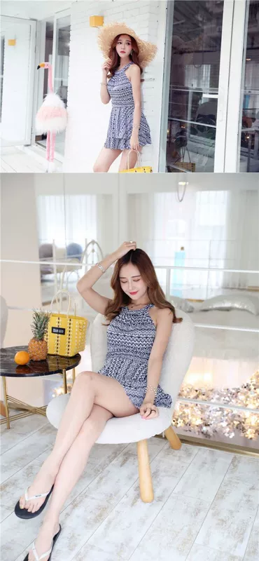 Mùa hè áo tắm nữ chia váy bảo thủ góc thép tấm ngực lớn tập hợp bìa mỏng thịt áo tắm gợi cảm Hàn Quốc