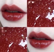 Màu nâu đỏ với flash lip glaze gương bóng son dưỡng ẩm kéo dài sinh viên chẵn lẻ màu trắng cho thấy màu trắng đẹp - Son bóng / Liquid Rouge