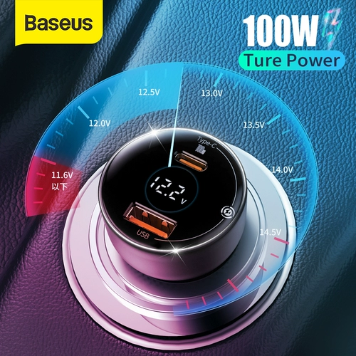 PD 100W Car Charger Quick Charge QC4.0 зарядка для iPhone