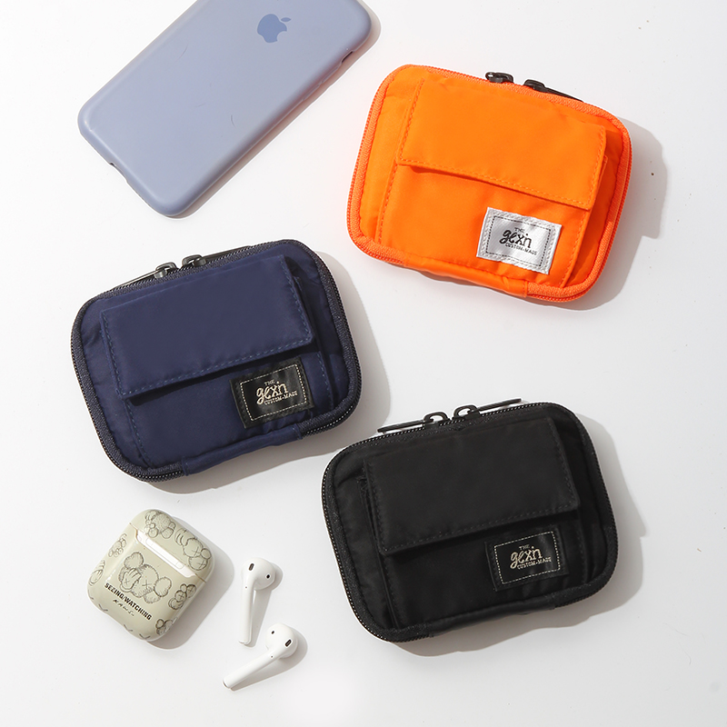 Japanese niche WALLET Tide men and women with nylon cloth short change card bag mini pocket bag