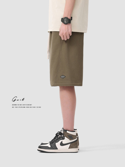 GWIT 美式高街基础休闲夏季篮球卫裤健身五分裤潮牌运动短裤男