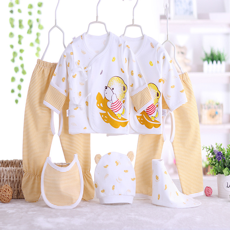 Bé sơ sinh quần áo cotton sơ sinh quần áo 0-3 tháng bé đặt nguồn cung cấp mùa xuân và mùa hè trăng tròn hộp quà tặng