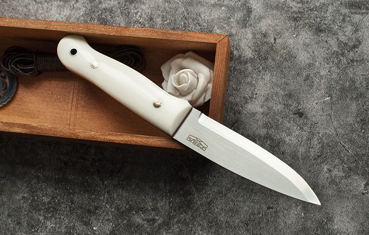 Baiyong PSRK на открытом воздухе инструмент новый гром жировой импорт нержавеющей стали 14C28N прямой нож высокая твердость Кожаная оболочка к          