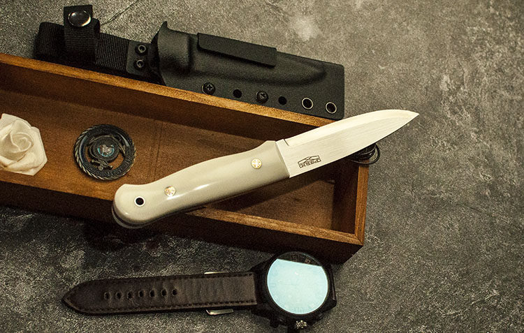 Baiyong PSRK на открытом воздухе инструмент новый гром жировой импорт нержавеющей стали 14C28N прямой нож высокая твердость Кожаная оболочка к          