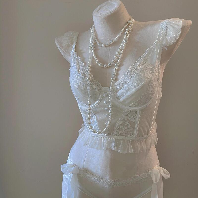 French Lace Innerwear Camisole Base Shirt Top for Women, Hot Girl Tank Top, Pure and Sexy Fishbone Bra for Women French Lace Innerwear Camisole Base Shirt Top for Women, Hot Girl Tank Top, Pure and Sexy Fishbone Bra for Women