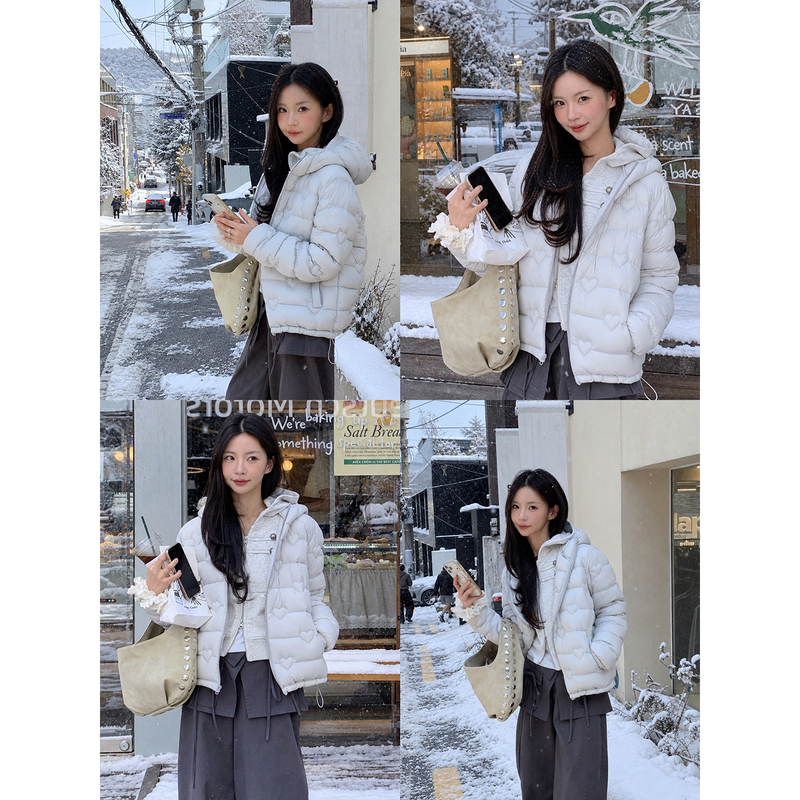 Ana Treasure Jenny【Heartwarming Winter】26 Winter Heart Design Quilted Ribbed down Jacket for Women Ana Treasure Jenny【Heartwarming Winter】26 Winter Heart Design Quilted Ribbed down Jacket for Women