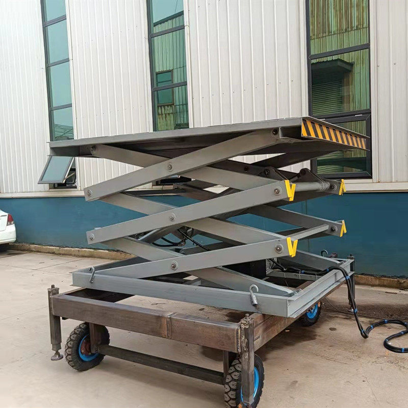 Large-scale electro-hydraulic lifting platform fixed and mobile cargo warehouse dedicated scissor hydraulic lift