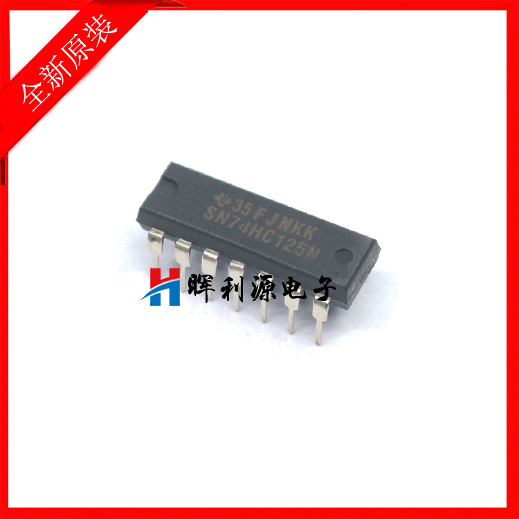 New imported original SN74HC125N 74HC125 buffer driver chip straight plug DIP14