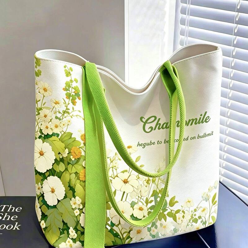 New Exquisite Floral Canvas Bag Women's Tote Bag Large Capacity Casual Versatile Shopping Bag New Exquisite Floral Canvas Bag Women's Tote Bag Large Capacity Casual Versatile Shopping Bag