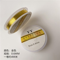 Handmade ornaments Making accessories 0 6MM Po color brass wire DIY ancient windy tangy tangled winding headwear hair accessories