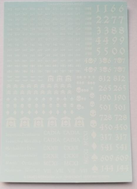 Combat Hammer 40k Water Sticker GW Empire Star World Army Guard Ig Number