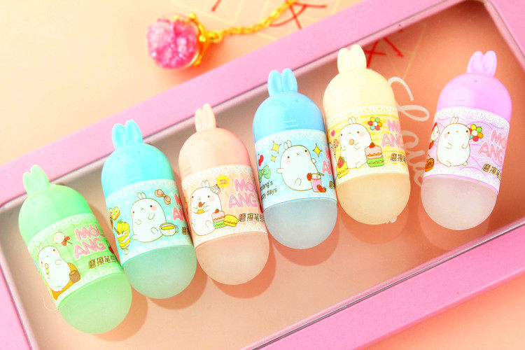 Scenery new cartoon shape rub rub magic rub rub hot rub erase pen eraser bunny animal