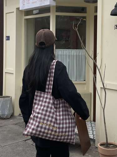 Не оставайся без него [хорошие вещи счастливы] Чистое хлопковое мешок для сумки для плеча холст.