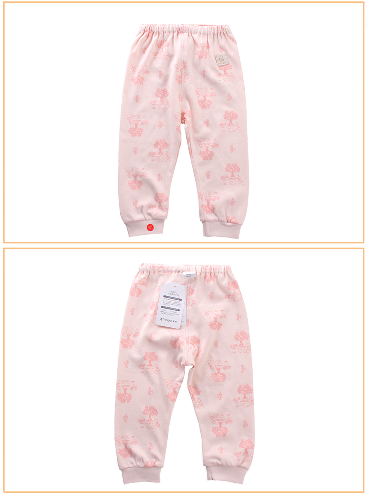 Tong Tai Chunqiu mới 30036 cotton sử dụng kép underwear đồ lót trẻ em quần mùa thu trẻ em quần mùa thu quần legging bộ cotton cho bé