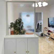 Super platinum Bisha tempered embossed art glass partition screen living room entrance entrance bathroom bathroom half wall