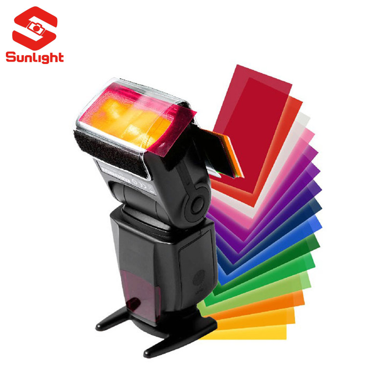 Color temperature film camera top flash color filter photography color film 12 color filter paper set camera top flash universal