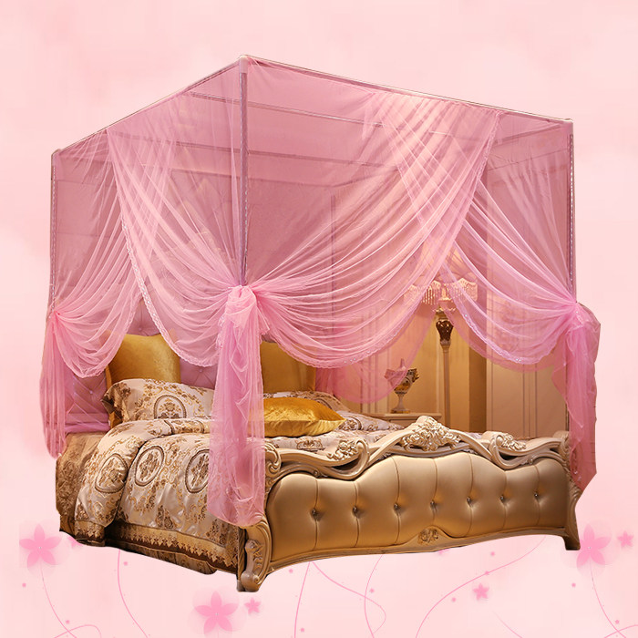 Custom-made old-fashioned mosquito net landing simple square top encryption 1 2 m 1 5 1 8m home single double bed traditional