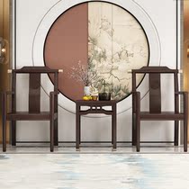 New Chinese meditation One table Two chairs combine tea chair solid wood circle chair hotel bag compartment bedroom casual chair too Division chair