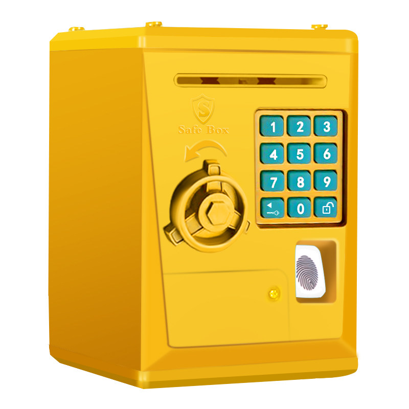 Children's piggy bank child ATM deposit machine password box safe box automatic eating money sucking roll toilet paper money savings