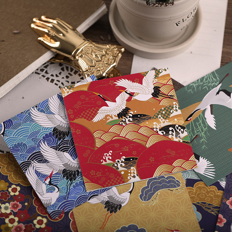 Retro Hand Ledger Sticker Handbill Notebook China Wind Decoration Material Tools New background 12 sheets