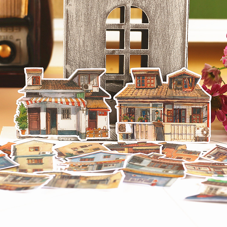 Original hand ledger sticker retro expression sticker hand ledger this week Homemade Stickers Bag Old Time Cottage