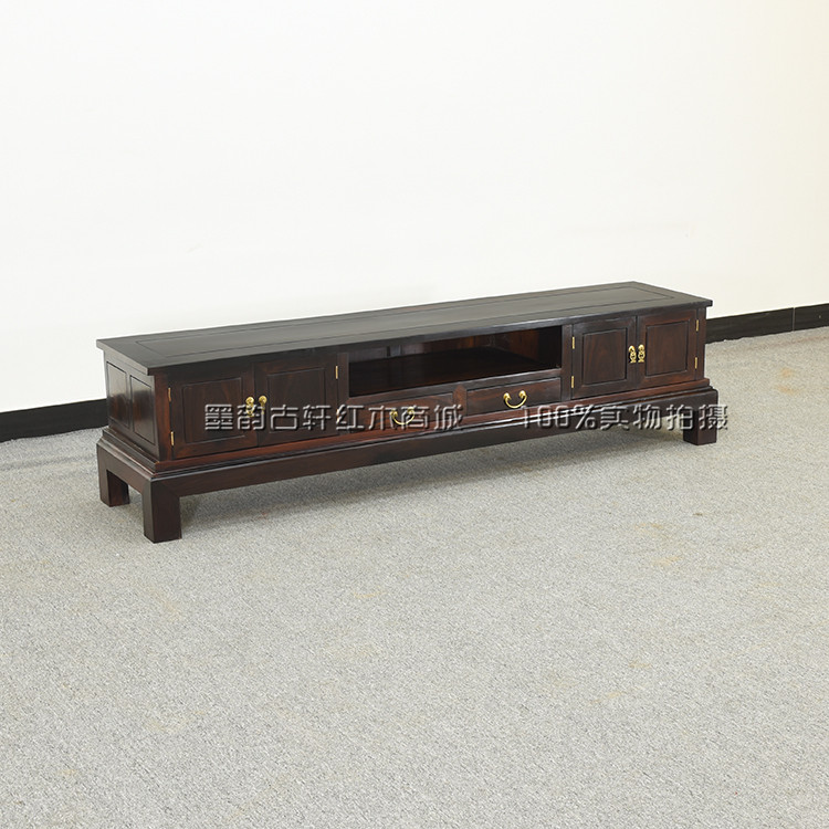 Laos big red rosewood plain surface TV cabinet single-board solid wood locker mahogany audio-visual cabinet cochin rosewood TV cabinet