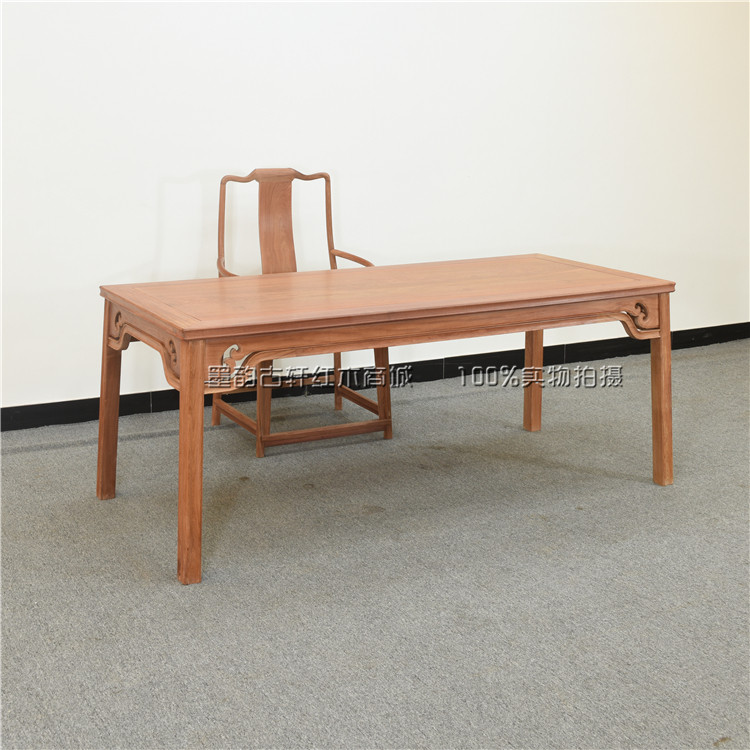 Burmese pear calligraphy table mahogany calligraphy and painting table big fruit red sandalwood cat painting case Chinese antique desk simple writing