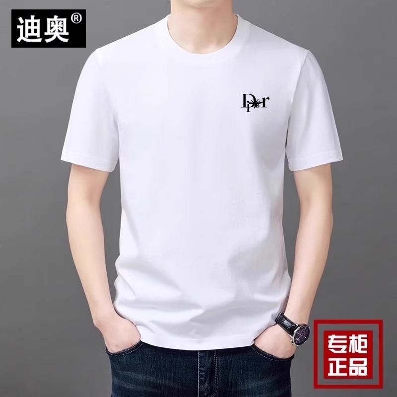 Dior All-Cotton Short-Sleeve T-Shirt for Men, New Summer Style, Loose Fit, Breathable, Large Size, Skin-Friendly, Casual Sports Brand Half-Sleeve Dior All-Cotton Short-Sleeve T-Shirt for Men, New Summer Style, Loose Fit, Breathable, Large Size, Skin-Friendly, Casual Sports Brand Half-Sleeve