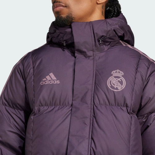 Adidas, зимний футбольный длинный удерживающий тепло спортивный пуховик для отдыха