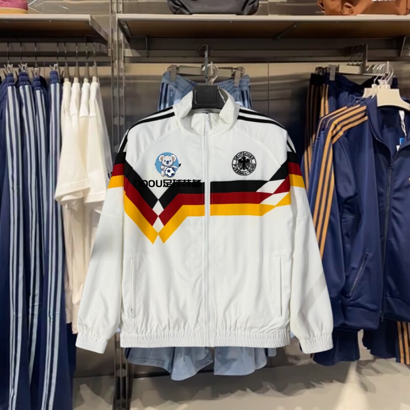 1990 World Cup German National Team Retro Windbreaker Training Jacket Pre-Match Appearance Sports Casual Football Wear 1990 World Cup German National Team Retro Windbreaker Training Jacket Pre-Match Appearance Sports Casual Football Wear