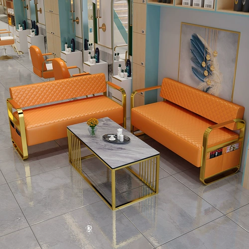 Стул с ожиданием парикмахерской, сетевая красная парик