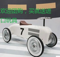 INS Nordic Bobby car Classic metal car Parent-child restaurant Toy four-wheeled skating Childrens room photo path