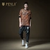 Sản phẩm PINLI 2019 xuân mới nam tay áo năm điểm in áo thun tay ngắn trẻ trung nhân ái B191211128 - Áo phông ngắn áo thun nam  Áo phông ngắn
