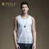 PINLI Đàn ông mùa hè Slim cổ tròn thấm mồ hôi áo cotton đáy quần B172614230 áo thể thao nam Lót