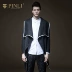 PINLI sản phẩm mùa xuân nam cardigan ve áo áo len áo len triều B173410486 áo thun nam Cardigan